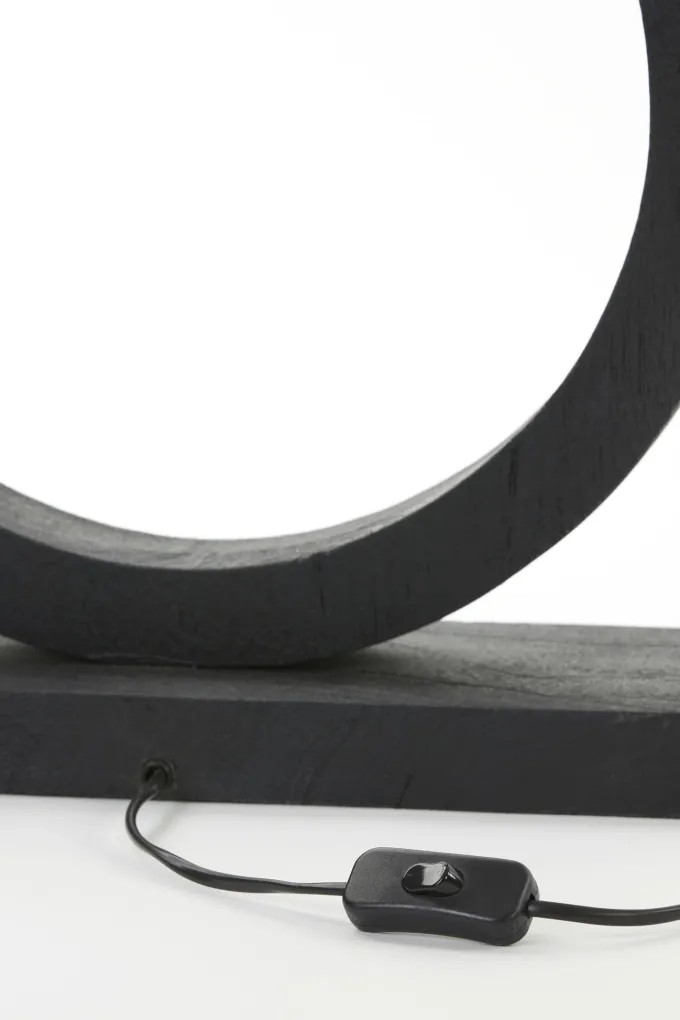 Light en Living Lampvoet 41x13x55 cm TINAR hout mat zwart