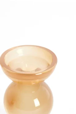 Light en Living Light & Living Kaarsenhouder ITINGA - Glas - Melk Amber - Ø9,5x15,5 cm