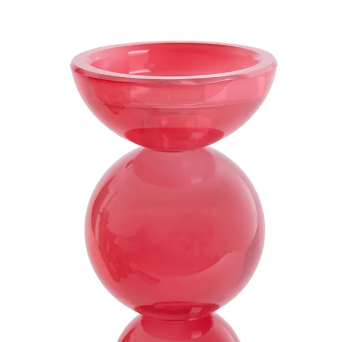 Light en Living Light & Living Kaarsenhouder ITINGA Glas Melk Koraal Ø10x26,5 cm