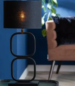 Light en Living Light & Living Lampvoet LUTIKA - Mat Zwart - 23x11,5x46 cm