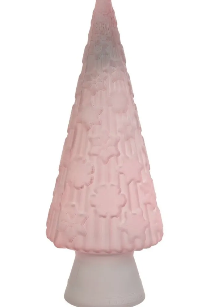 Light en Living Light & Living Ornament Kerstboom Mat Roze Glas Ø13x34 cm