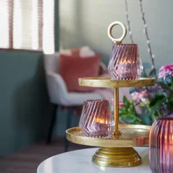 Light en Living Luxe Etagère 2-laags LUTEK Goud – Light & Living