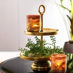 Light en Living Luxe Etagère 2-laags LUTEK Goud – Light & Living
