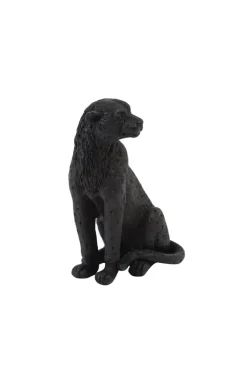 Light en Living Ornament CHEETAH velvet Bruin of zwart in 3 maten