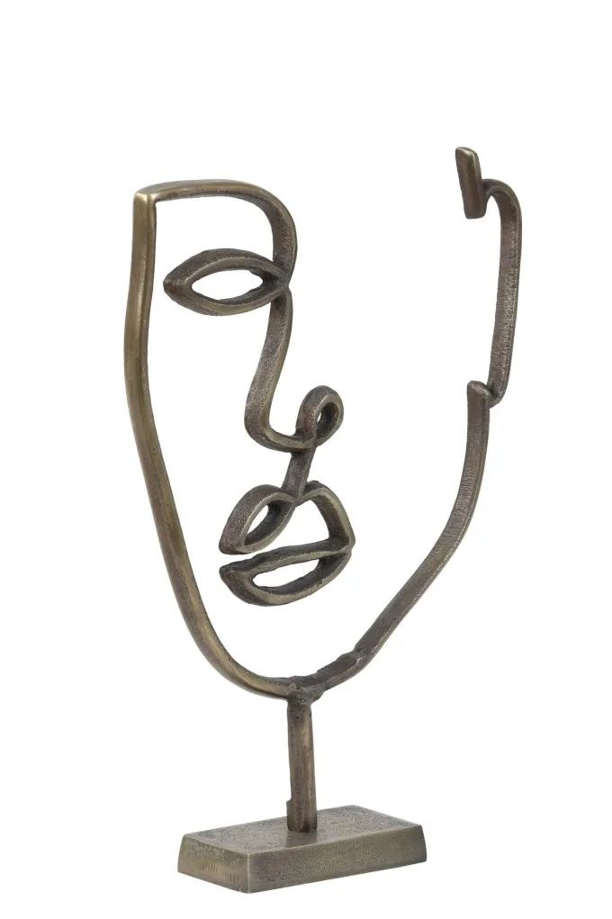 Light en Living Ornament FACE 2 Antiek Brons van Light & Living