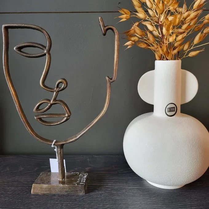Light en Living Ornament FACE 2 Antiek Brons van Light & Living