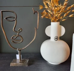 Light en Living Ornament FACE 2 Antiek Brons van Light & Living