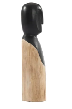 Light en Living Ornament LUMUNA hout naturel/zwart 11,5 x 12 x 41 cm