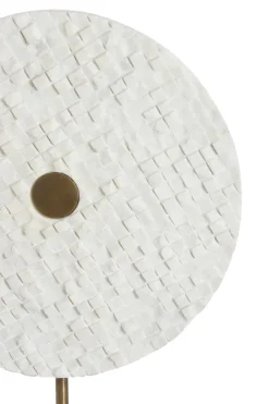 Light en Living Ornament op voet 35x12x50 cm YVO marmer wit+antiek brons