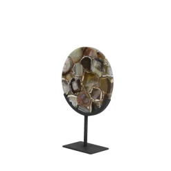 Light en Living Ornament op voet GOUYA agaat en mat zwart - Light & Living