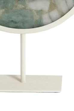 Light en Living Ornament op voet 35x12x50 cm GOUYA in Groen Agaat en Crème