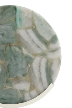 Light en Living Ornament op voet 35x12x50 cm GOUYA in Groen Agaat en Crème
