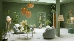 Light en Living Ornament op voet 35x12x50 cm GOUYA in Groen Agaat en Crème