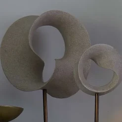 Light en Living Ornament op voet 20x10x30 cm TUZLA taupe+donker brons