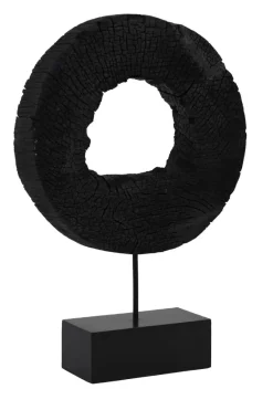 Light en Living Ornament op voet 35x10x53 cm XERRA - Hout en Zwart