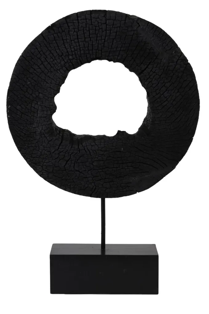 Light en Living Ornament op voet 35x10x53 cm XERRA - Hout en Zwart