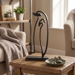 Light en Living Ornament op voet Pinguïn mat zwart - Stijlvol metalen woonaccessoire