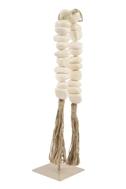 Light en Living Ornament op voet 12,5x12,5x50 cm CURTANI creme + zand