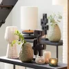Light en Living Ornament op voet 20x9,5x38,5 cm SALA hout mat zwart