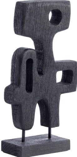 Light en Living Ornament op voet 20x9,5x38,5 cm SALA hout mat zwart