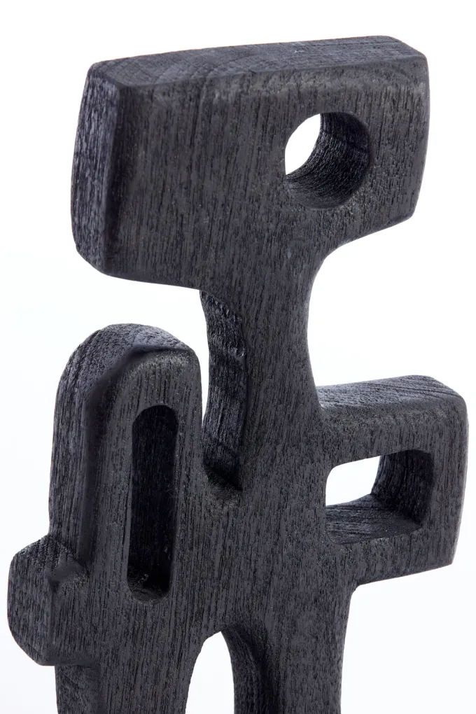 Light en Living Ornament op voet 20x9,5x38,5 cm SALA hout mat zwart