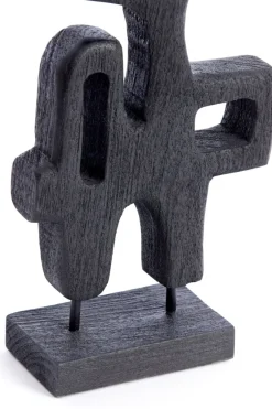 Light en Living Ornament op voet 20x9,5x38,5 cm SALA hout mat zwart