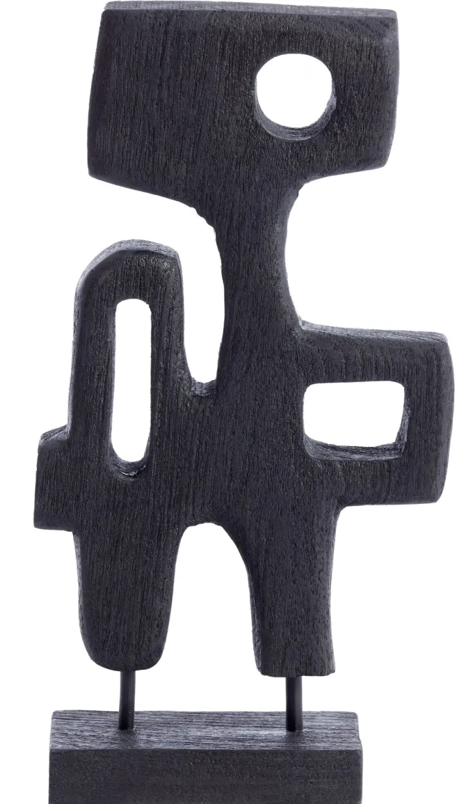Light en Living Ornament op voet 20x9,5x38,5 cm SALA hout mat zwart