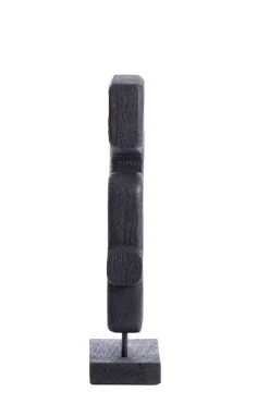 Light en Living Ornament op voet 20x9,5x38,5 cm SALA hout mat zwart