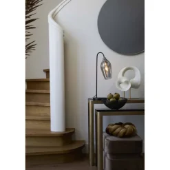 Light en Living Ornament op voet 34x18x43 cm VODICE crème+antiek brons