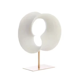 Light en Living Ornament op voet 34x18x43 cm VODICE crème+antiek brons