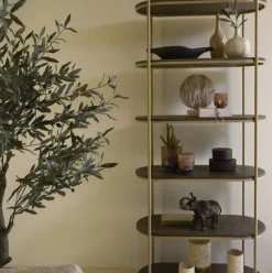 Light en Living Ornament op voet 25,5x6,5x30 cm SEV marmer taupe+marmer wit