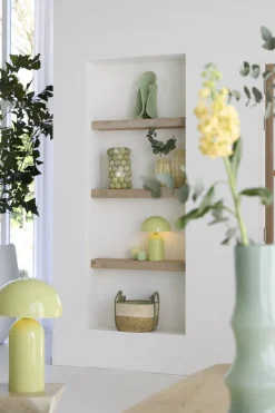Light en Living Ornament op voet 20,5x19x39 cm ZAZINA groen
