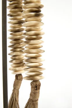 Light en Living Ornament op voet 12,5x12,5x50 cm CURTANO creme-bruin+bruin