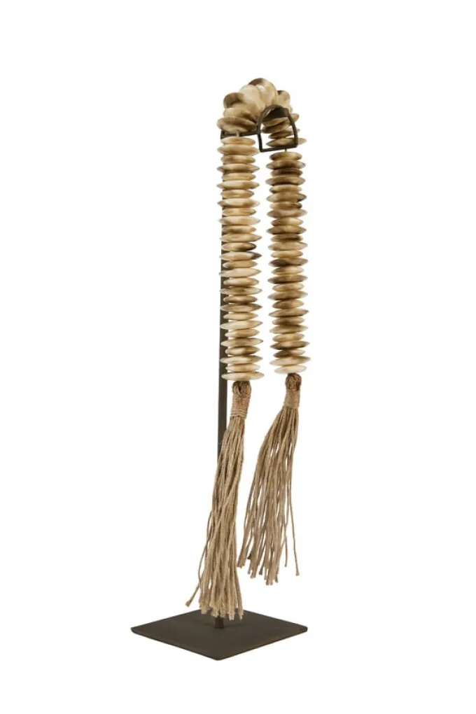 Light en Living Ornament op voet 12,5x12,5x50 cm CURTANO creme-bruin+bruin