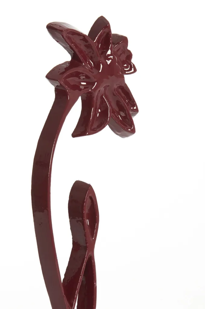 Light en Living Ornament op voet 12x7,5x40 cm DAFFODIL glans bordeaux