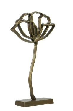 Light en Living Ornament op voet 28x8,5x45 cm PAPAVERU antique brons