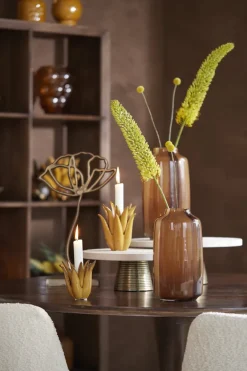 Light en Living Ornament op voet 28x8,5x45 cm PAPAVERU antique brons