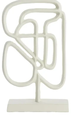Light en Living Ornament op voet 18x8x31 cm GOLEZA crème