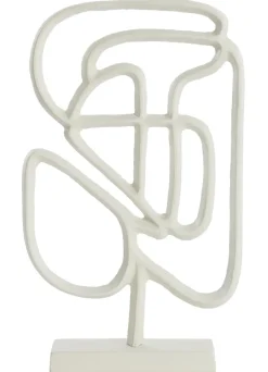 Light en Living Ornament op voet 24x8x39 cm GOLEZA crème