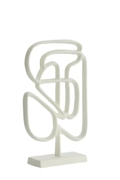 Light en Living Ornament op voet 24x8x39 cm GOLEZA crème