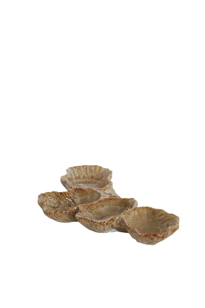 Light en Living Ornament / schaal 29x15,5x3 cm CINDEL keramiek bruin