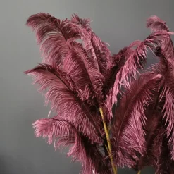 Light en Living Ornament 5 veren 129 cm FEATHER donker rood-paars