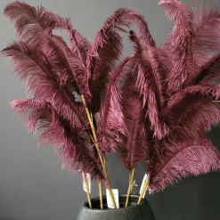 Light en Living Ornament 5 veren 129 cm FEATHER donker rood-paars