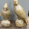Light en Living Ornament Vogel Papegaai 12x11x28,5 cm Glanzend Olijfgroen