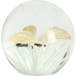 Light en Living Ornament Ø8x8 cm BUTTERFLY glas creme