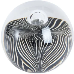 Light en Living Ornament Ø10x10 cm MATHYAS glas zwart + wit