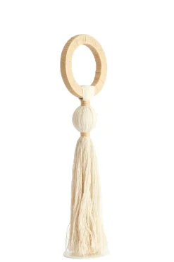 Light en Living Ornament Ø14X62 cm Yaviza creme+Raffia Natural
