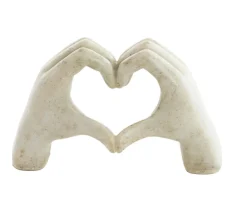 Light en Living Ornament 19x8x11,5 cm HANDS taupe grijs