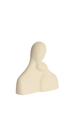 Light en Living Ornament 24x9x24 cm SOLINE keramiek mat creme