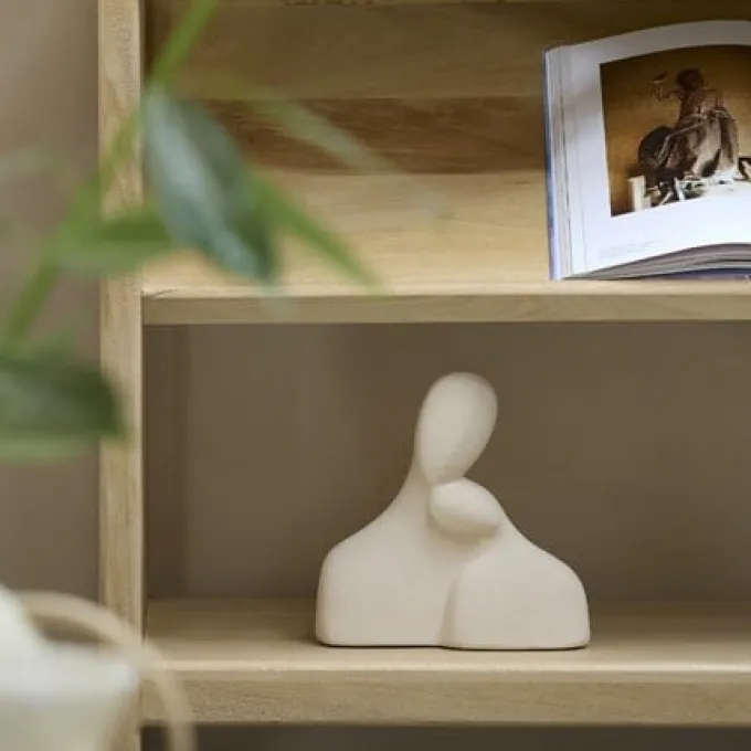 Light en Living Ornament 24x9x24 cm SOLINE keramiek mat creme